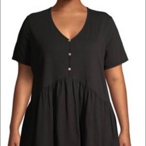 Knit Henley top with empire waist NWT